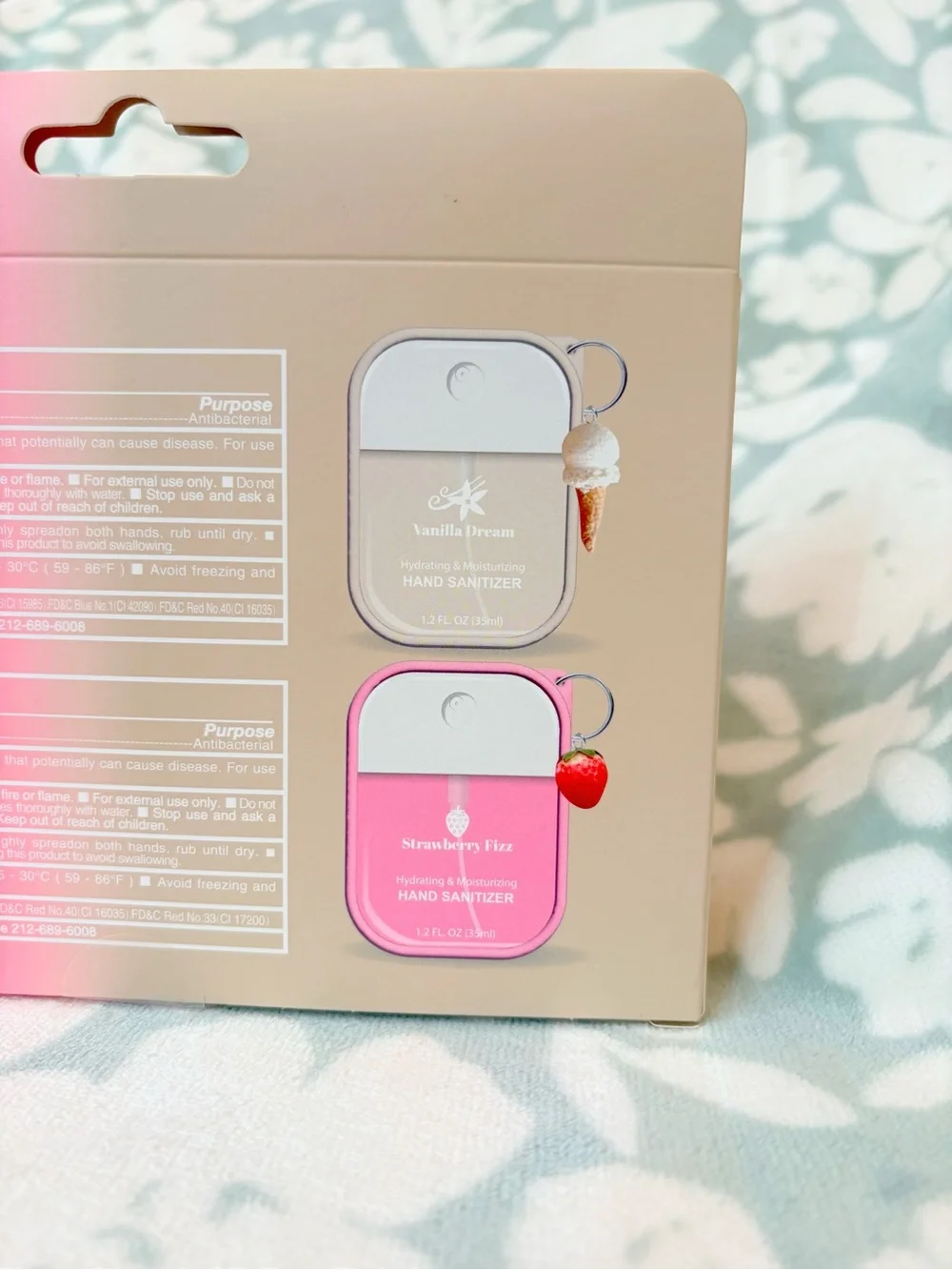 Hand Sanitizer Set With Cases and Charms 🍓💕